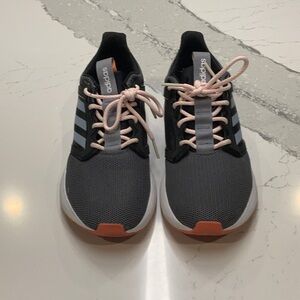 Adidas Black and Gray Running Shoes with Pink Accents Women’s 9 Worn Once
